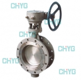 Turbine titanium flange type butterfly valve