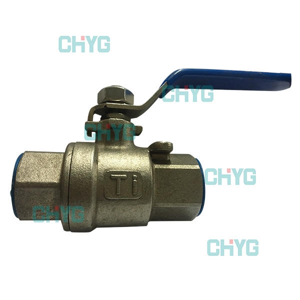 Internal thread titanium ball valve